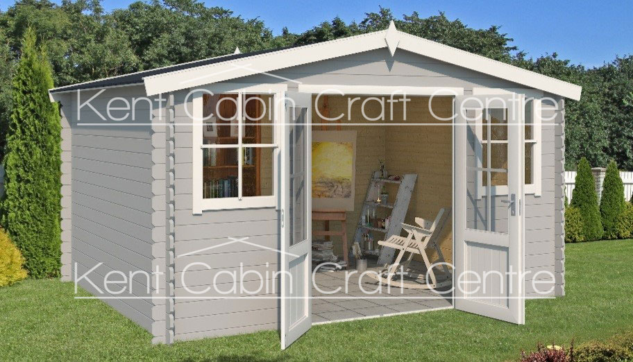 Image of the Kirsty 3.76m x 2.92m Log Cabin - Kent Cabin Craft Centre